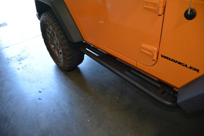 2007-18 Jeep JK 2 Door Tube Rock Sliders with Step-DV8 Offroad