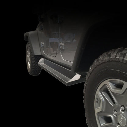 2007-18 Jeep JK 4 Door Plated Sliders-DV8 Offroad