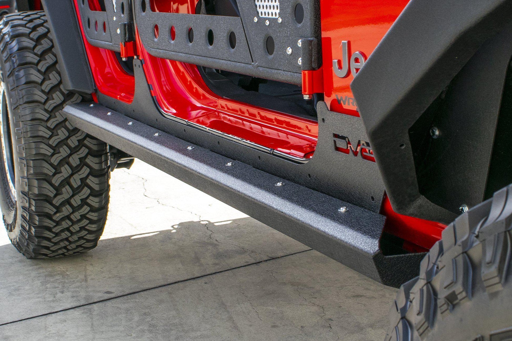 2007-18 Jeep JK 4 Door Rock Sliders with Rock Skins-DV8 Offroad