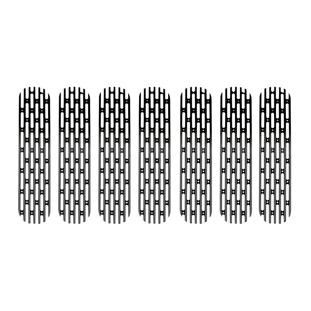 2007-18 Jeep JK 7 Piece Grille Inserts | Black-DV8 Offroad