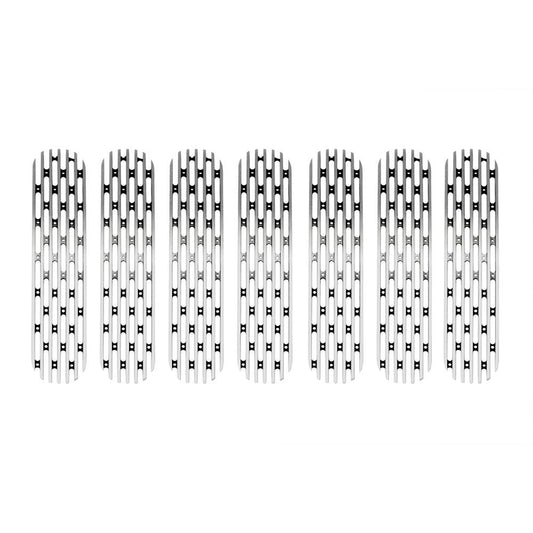 2007-18 Jeep JK 7 Piece Grille Inserts | Brushed-DV8 Offroad