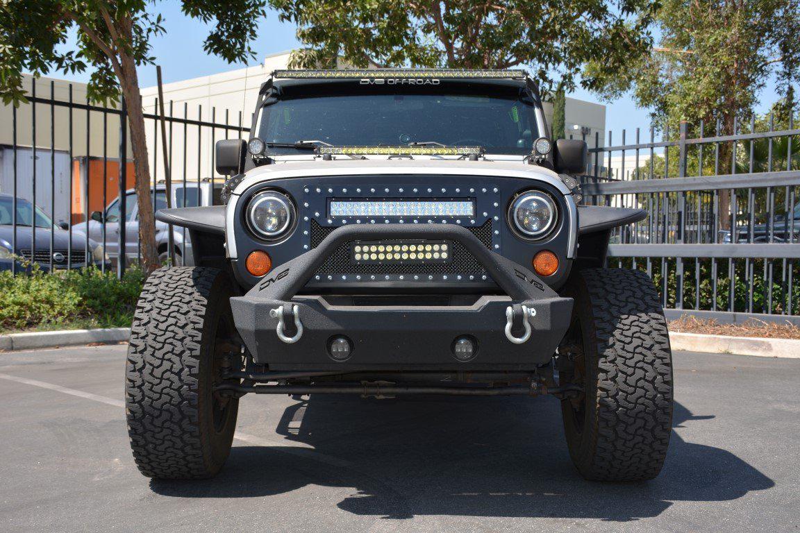 2007-18 Jeep JK Mesh LED Grille | Black-DV8 Offroad