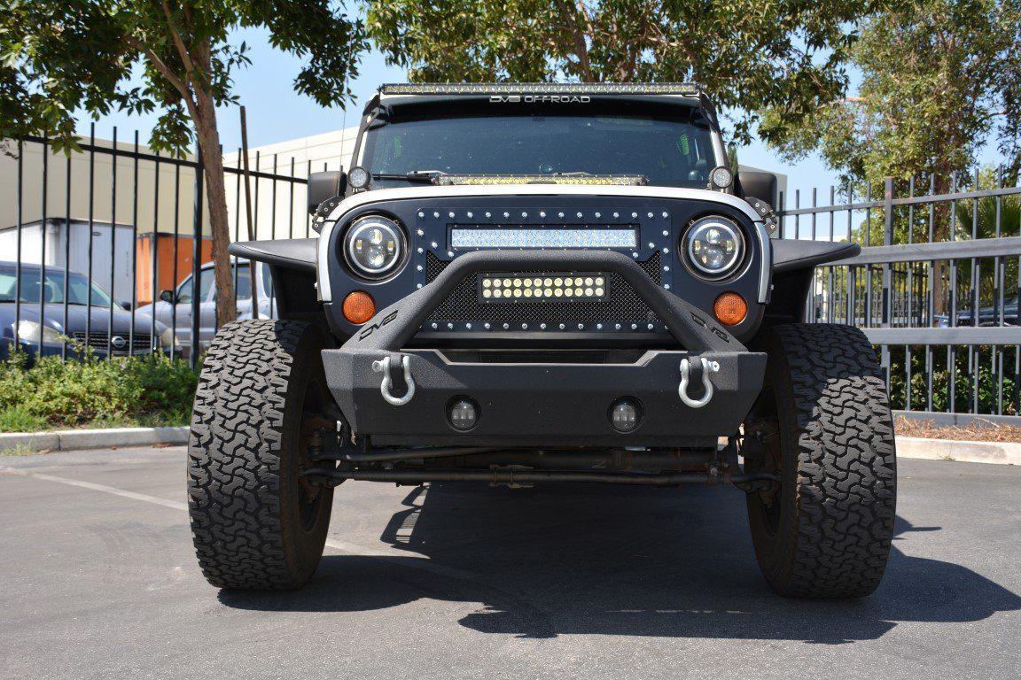 2007-18 Jeep JK Mesh LED Grille | Black-DV8 Offroad