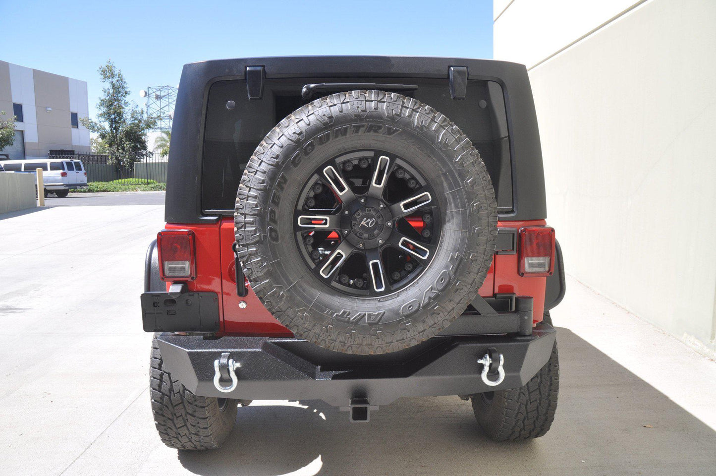 2007-18 Jeep JK Rear Bumper & Single Action Tire Carrier | RS-2-DV8 Offroad