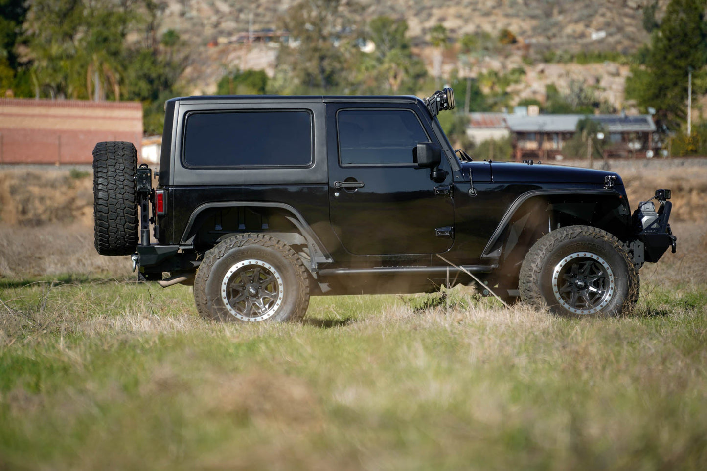 Tire Carrier for 2007-2018 Wrangler JK MTO Bumper side profile