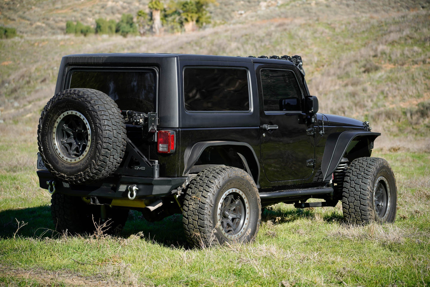 Off-roading with the Tire Carrier for 2007-2018 Wrangler JK MTO Bumper