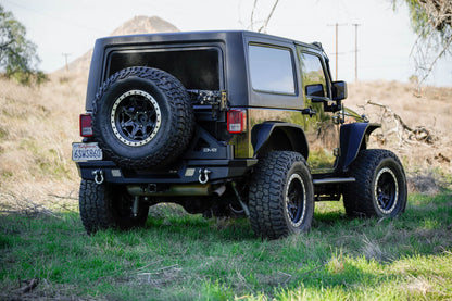 Tire Carrier for 2007-2018 Wrangler JK MTO Bumper installed