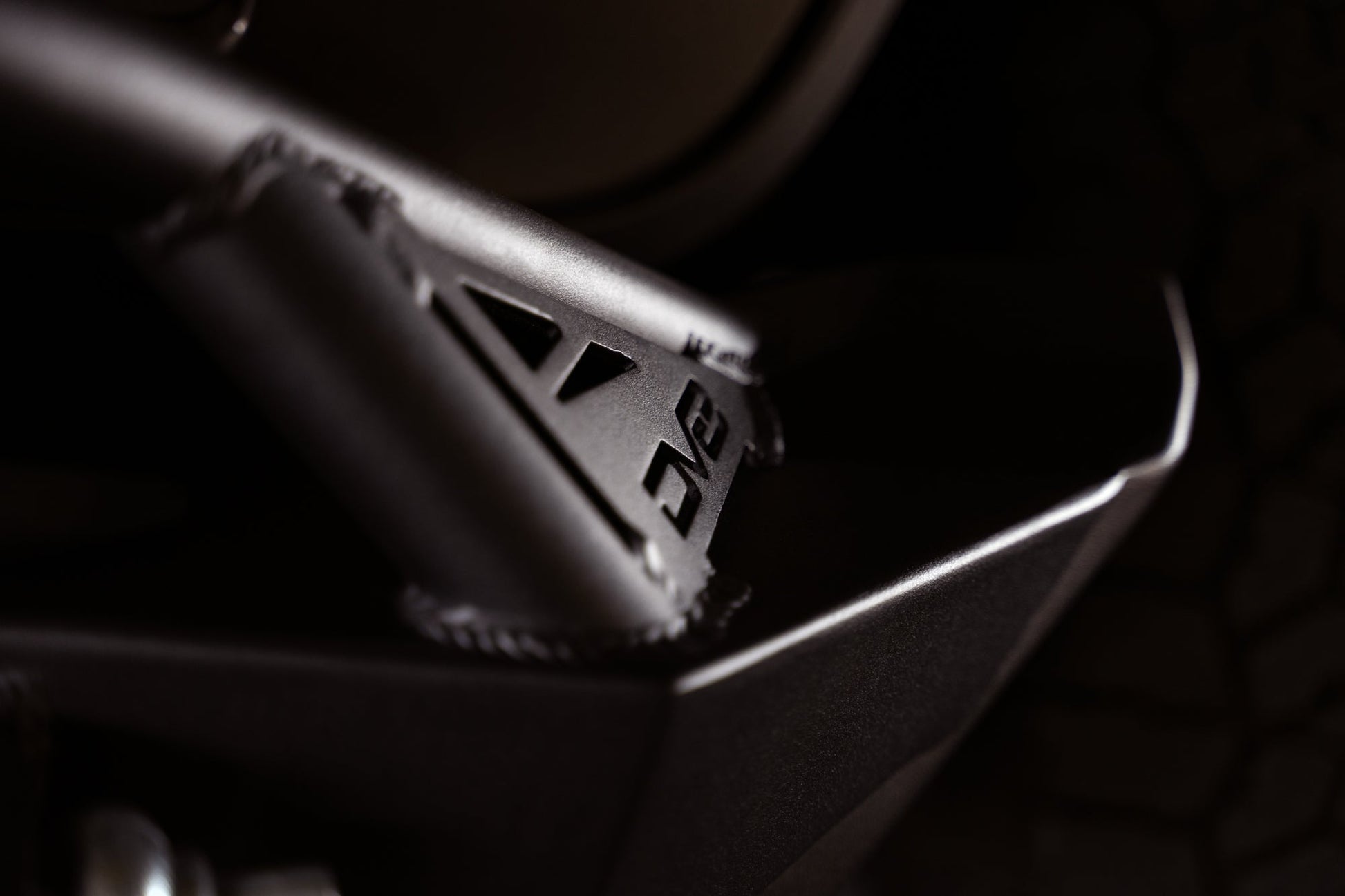 DV8 Logo Cutout on the 2007-2023 Jeep Wrangler JK/JL & Gladiator JT FS-1 Series Stubby Front Bumper