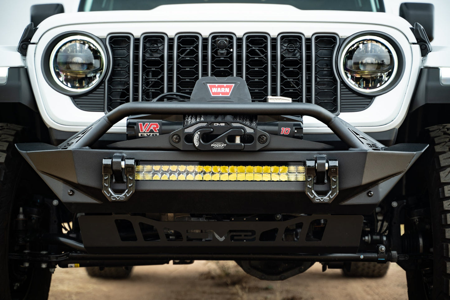 DV8 Offroad 2007-2024 Jeep Wrangler JK/JL & Gladiator JT | FS-1 Series Stubby Front Bumper FBJL-11