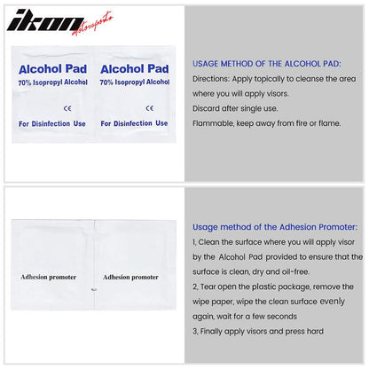 2010-2014 Volkswagen Golf MK6 Mugen Smoke/Tinted Window Visors Acrylic