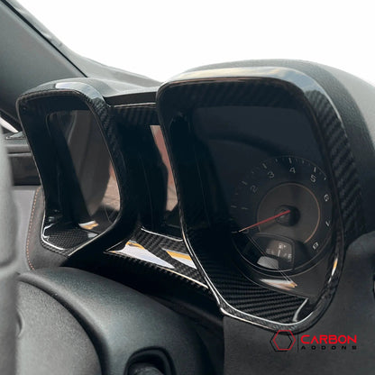 2010-2015 Chevy Camaro Carbon Fiber Gauge Cluster Trim Cover