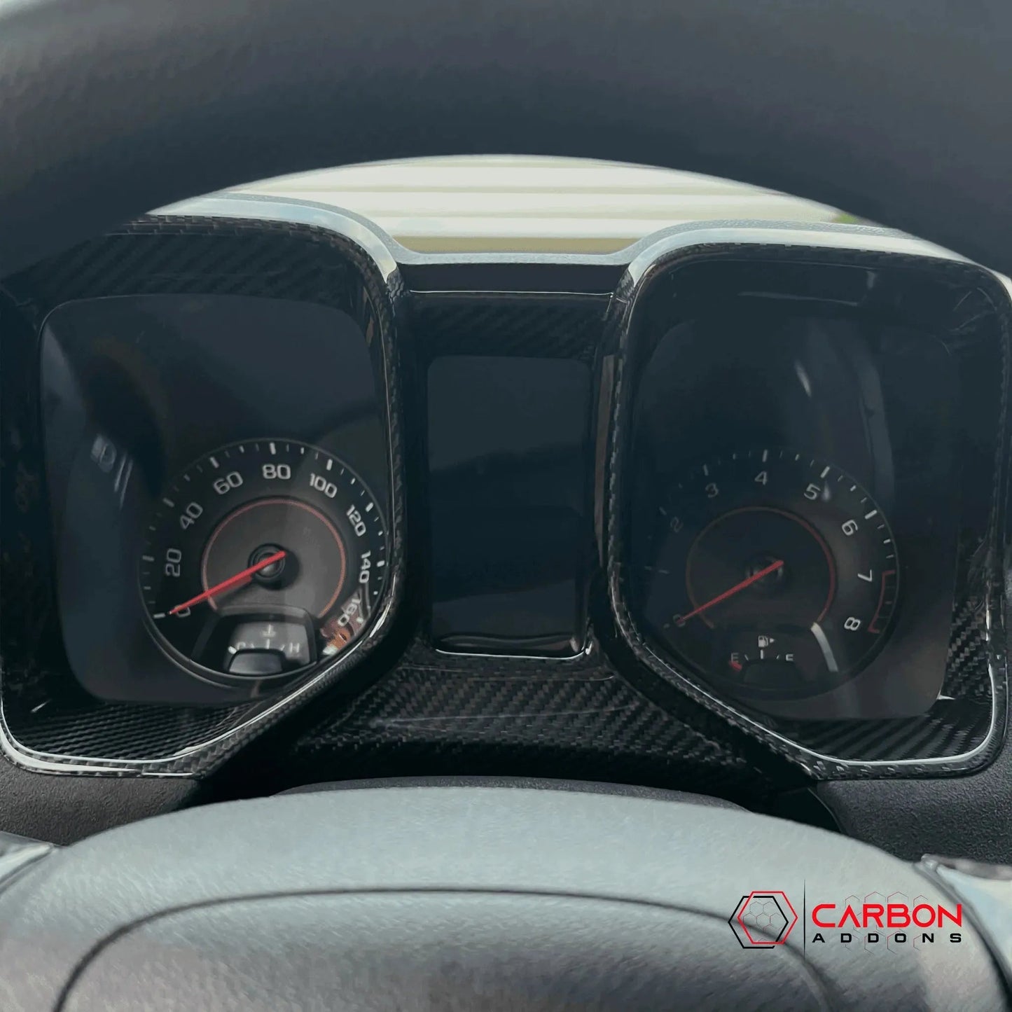 2010-2015 Chevy Camaro Carbon Fiber Gauge Cluster Trim Cover