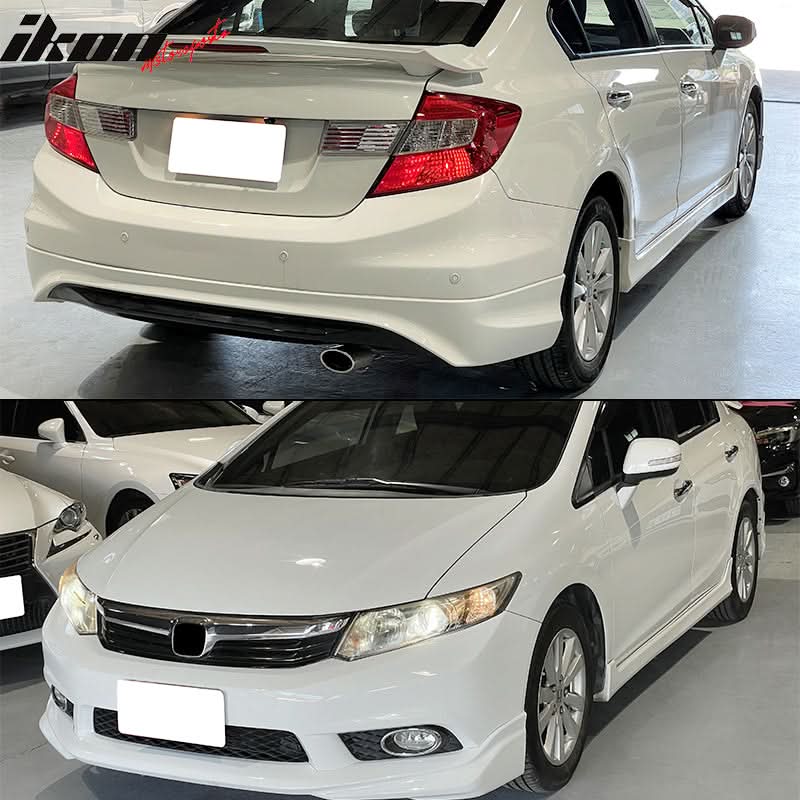 2012-2015 Honda Civic Sedan MD Style Side Skirts Rocker Panels PP
