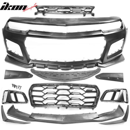 2014-2015 Chevy Camaro 5TH to 6TH Gen 1LE Style Black Front Bumper PP