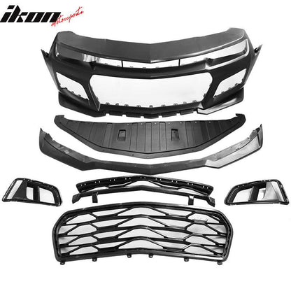 2014-2015 Chevy Camaro ZL1 Style Front Bumper DRL Fog Lights Headlamps