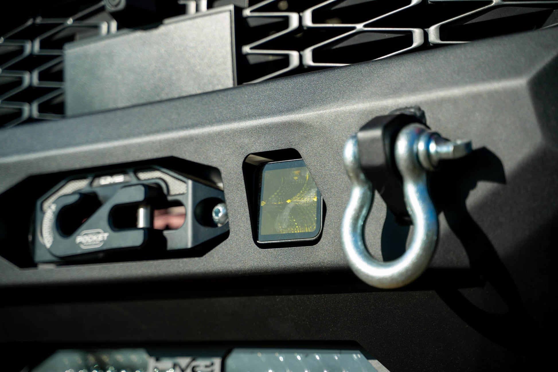 Side Cube Lights on the Centric Series Winch Front Bumper for the 2014-2024 Toyota 4Runner