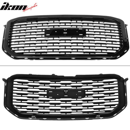 2015-2020 GMC Yukon XL Denali Style Black Front Bumper Grille ABS