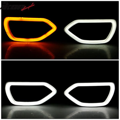2015-2023 Dodge Charger SRT Style Black Upper Lower Grille LED Lights