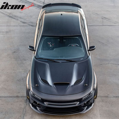 2015-2023 Dodge Charger SRT Style Car Hood Scoop Vent Black Aluminum
