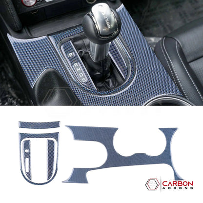 2015-2023 Mustang Reflective Carbon Fiber Center Console Overlay