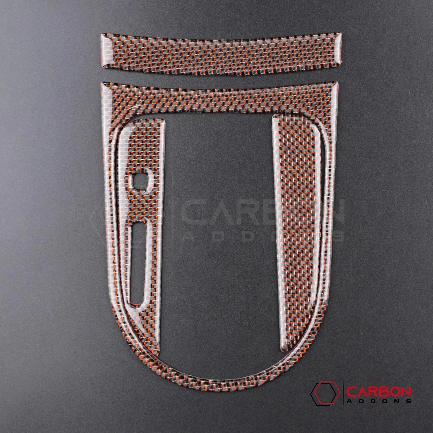 2015-2023 Mustang Reflective Carbon Fiber Center Console Overlay