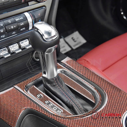 2015-2023 Mustang Reflective Carbon Fiber Center Console Overlay
