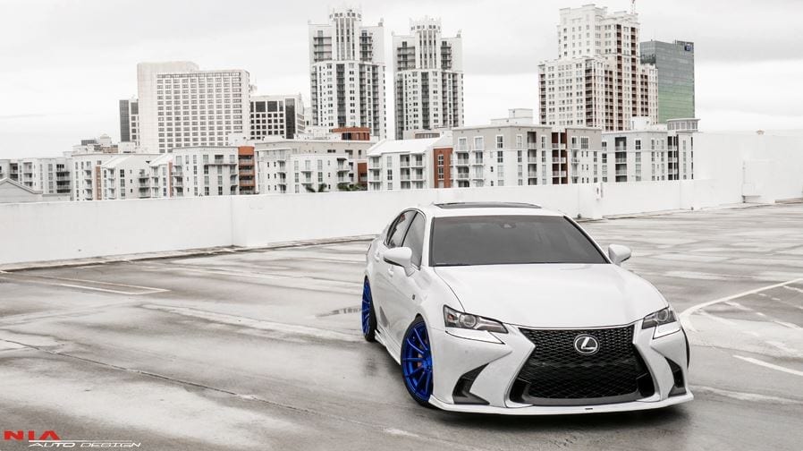 Lexus GS Base Model, F-Sport NIA Full lip Body Kit 5pcs (Front Splitter, Side Skirt Rockers, Rear apron spats) 2016-2020 in ABS