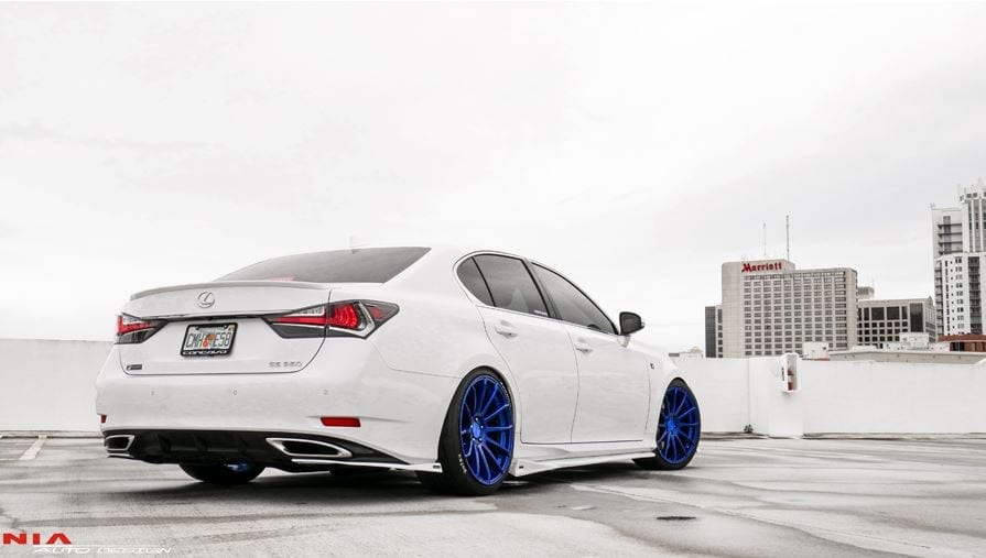 Lexus GS Base Model, F-Sport NIA Full lip Body Kit 5pcs (Front Splitter, Side Skirt Rockers, Rear apron spats) 2016-2020 in ABS