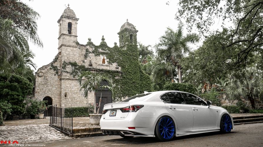 Lexus GS Base Model, F-Sport NIA Full lip Body Kit 5pcs (Front Splitter, Side Skirt Rockers, Rear apron spats) 2016-2020 in ABS