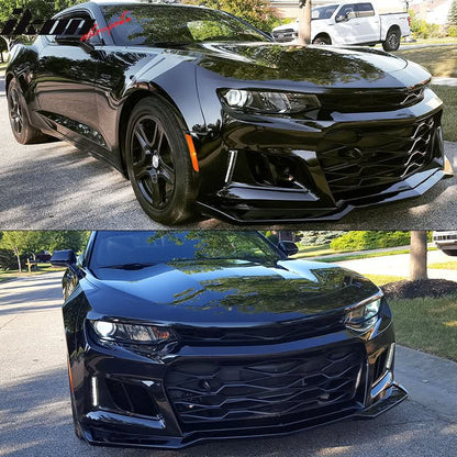 2016-2018 Chevrolet Camaro ZL1 Black Front Bumper w/ Lip & Grille PP