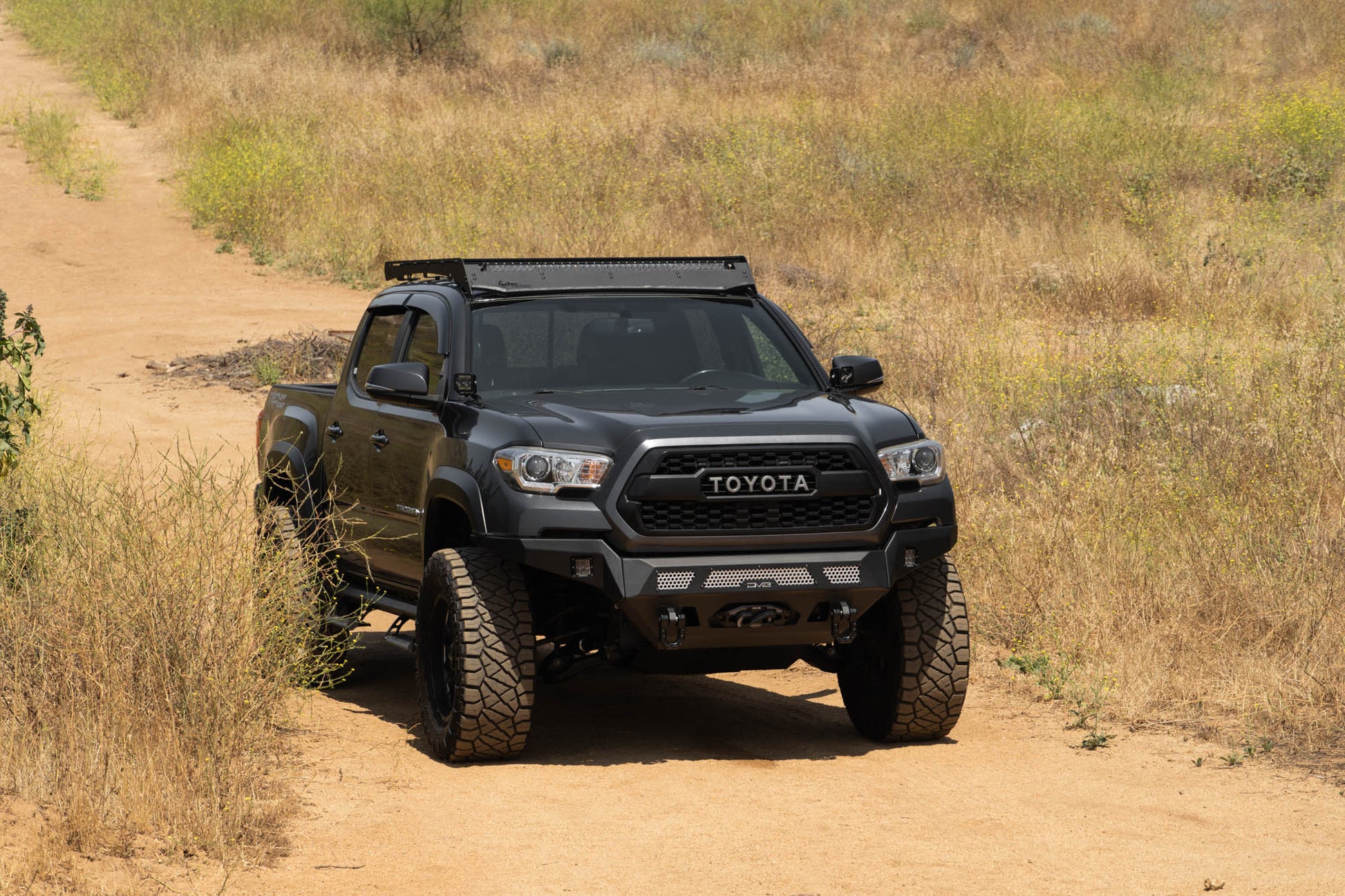 Off road with the 2016-2023 Toyota Tacoma Made To Overland Front Bumper