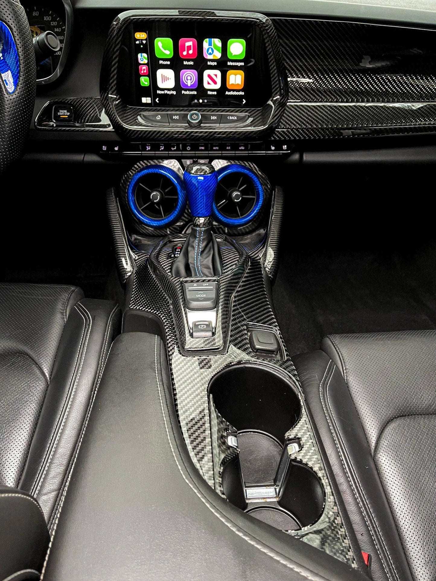 2016-2024 Camaro Carbon Fiber Center Console AC Vent Covers