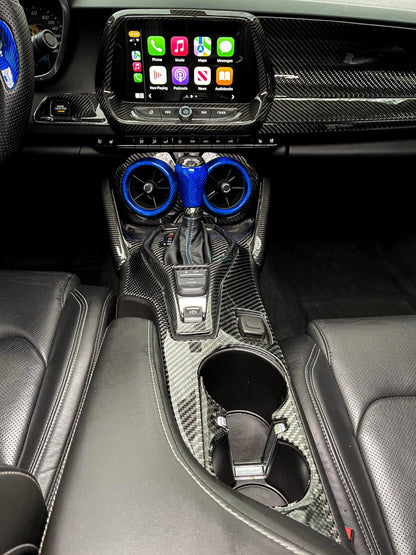 2016-2024 Camaro Carbon Fiber Center Console AC Vent Covers
