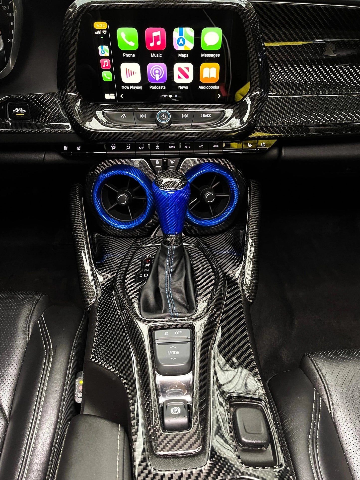 2016-2024 Camaro Carbon Fiber Center Console AC Vent Covers