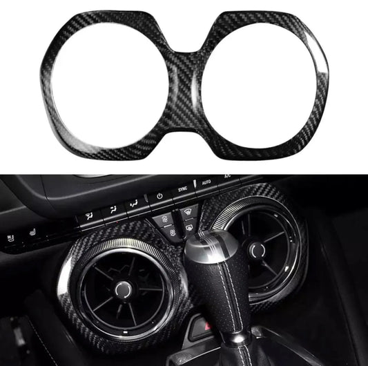 2016-2024 Camaro Real Carbon Fiber Center Console AC Vent Trim Cover