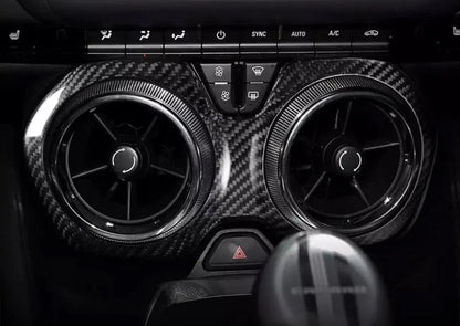 2016-2024 Camaro Real Carbon Fiber Center Console AC Vent Trim Cover