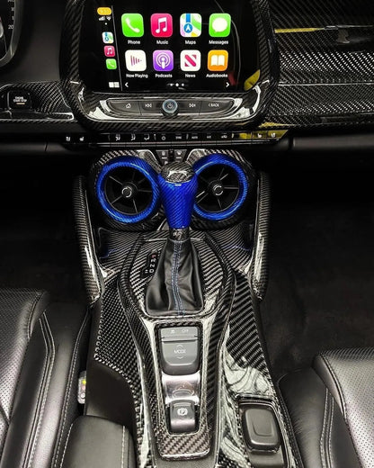2016-2024 Camaro Real Carbon Fiber Center Console AC Vent Trim Cover