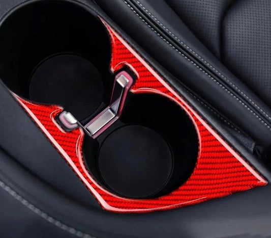 2016-2024 Camaro Real Carbon Fiber Cup Holder Trim Overlay