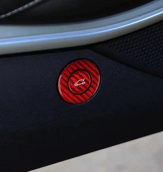 2016-2024 Camaros Carbon Fiber Trunk Release Button Cover