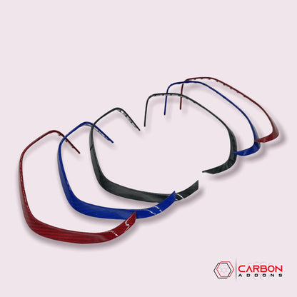 2016-2024 Carbon Fiber Gauge Cluster Bezel Chrome Delete Cover