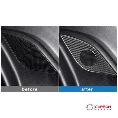 2016-2024 Chevrolet Camaro Real Carbon Fiber Rear Seat Speaker Trim Overlay