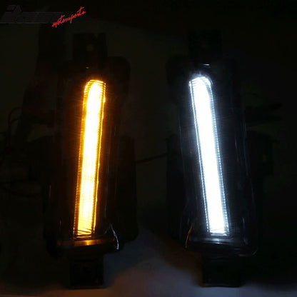 2016-2024 Chevy Camaro Clear Fog Lights w/ Amber Switchback Signal ABS