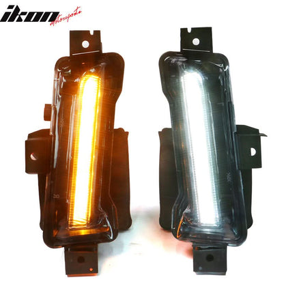 2016-2024 Chevy Camaro Clear Fog Lights w/ Amber Switchback Signal ABS