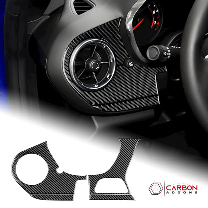 2016-2024 Chevy Camaro Real Carbon Fiber Driver Side Dash Overlay