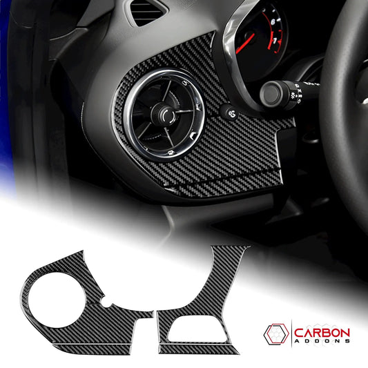 2016-2024 Chevy Camaro Real Carbon Fiber Driver Side Dash Overlay
