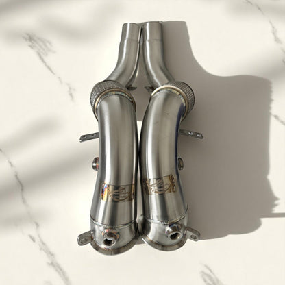 BMW N63R & N63B Catless Race Downpipes - M550i, 750i, M850i, X5, X6, X7