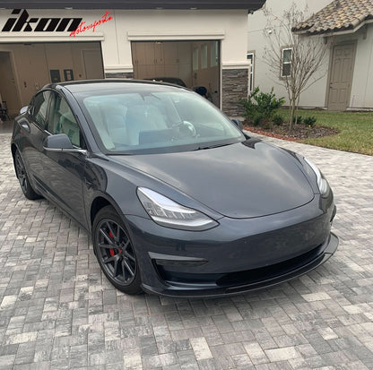 2017-2023 Tesla Model 3 Carbon Fiber Print IKON Style Fog Light Trims