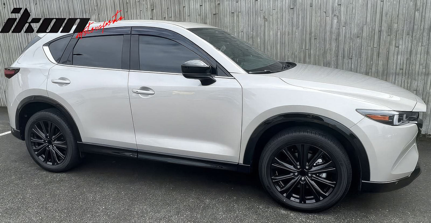 2017-2025 Mazda CX5 Slim Style Smoke Tinted Window Visor Polycarbonate
