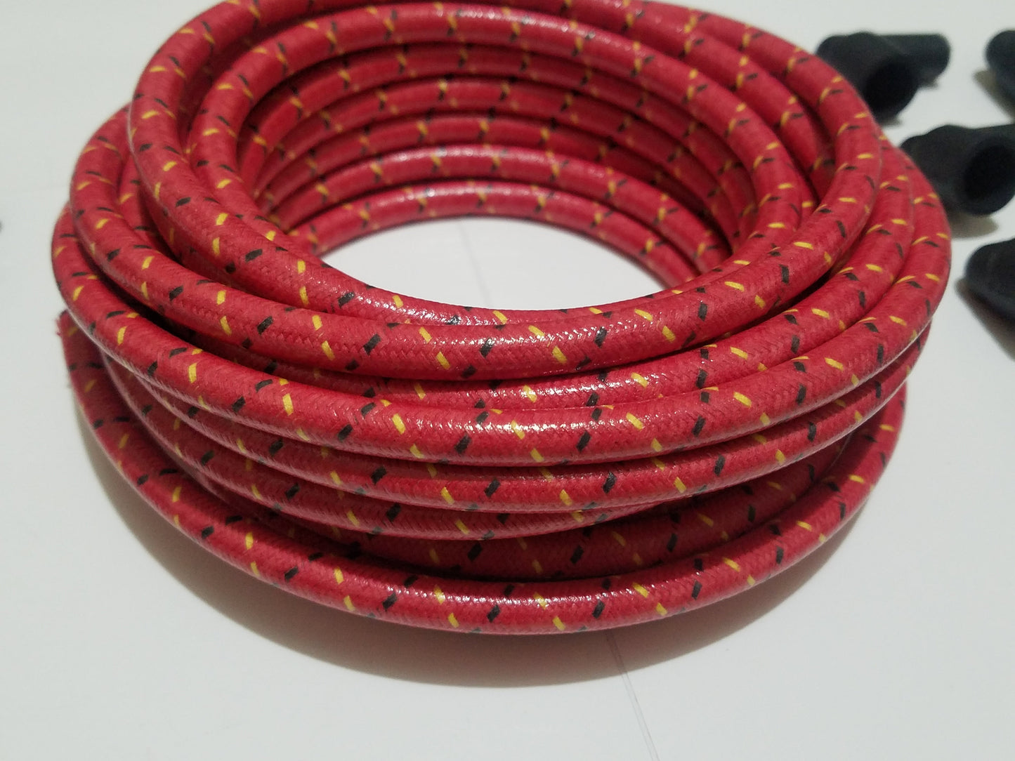 8mm Suppression Core Cloth Braided Spark Plug Wire [Sold By The Foot]