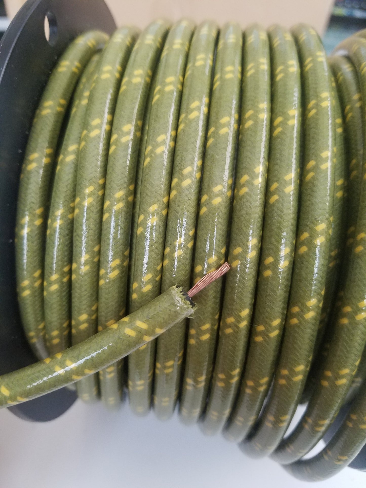7mm Copper Core Cloth Braided Spark Plug Wire [Sold By The Foot]